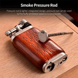 Briquet à Gaz Butane Coupe-Vent, Torche Allume-Cigare Gonflable, Cadeau pour Hommes Cigarloong