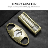 Coffret Cigares 2 Pièces : Briquet Coupe-Vent Flamme Droite et Coupe-Cigare en Alliage Affuté Cigarloong