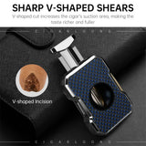 Coupe-Cigare Mini Portable de Voyage en Forme de V, Lame Tranchante en Acier Inoxydable, Modèle Exquis Cigarloong