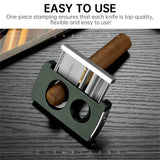 Ensemble de 2 Pièces Portable pour Fumer, Allume-Cigare Coupe-Vent, Coupe-Cigare en V, Perforateur Cigarloong