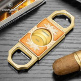 Ciseaux à Cigares en Acier Inoxydable, Grand Calibre, Double Tranchant Cigarloong
