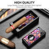 Ensemble Fumeur 2 en 1 : Briquet Coupe-Vent et Cendrier Grand Diamètre Cigarloong