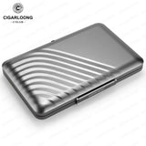 Humidor à Cigares Portable Léger, Boîte en Aluminium avec Doublure Éponge Cigarloong