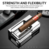 Cendrier à Cigares Créatif Plaqué, Support Unique en Verre de Luxe Cigarloong