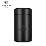 Tube à Cigares Doublé de Bois de Cèdre et Cuir avec Hygromètre, Étui Hydratant Scellé Cigarloong