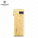 Briquet à Cigare Multifonctionnel avec Meule à Ébauche Gonflable et Allumage par Tige de Pression Cigarloong