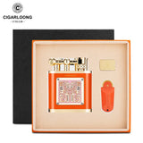 Ensemble Briquet à Cigare en Métal, Coupe-Vent, Flamme Réglable Cigarloong