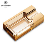 Cendrier à Cigares Créatif Plaqué, Support Unique en Verre de Luxe Cigarloong