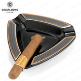 Cendrier à Cigares en Céramique, Grand Diamètre, 3 Fentes, Portable et Pratique Cigarloong