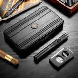 Ensemble Fumeur 3 Pièces : Humidor, Allume-Cigare, Coupe-Cigare Cigarloong