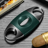 Coupe-Cigare à Coupe en V et Coupe Plate, Ciseaux Portables avec Boîte Cadeau Cigarloong