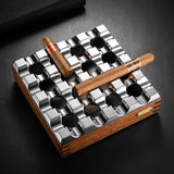 Cendrier cigare aluminium en bois massif - Cigarium™