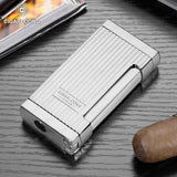 Allume-Cigare en Métal, Ensemble Coupe-Vent à Jet Droit, Lame Lisse, Coupe-Cigare, 2 Pièces Cigarloong