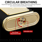 Ensemble Briquet à Cigare en Métal, Coupe-Vent, Flamme Réglable Cigarloong
