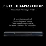 Boîte à Cigares en Aluminium Étanche, Humidificateur, Mince, Lot de 5 Cigarloong