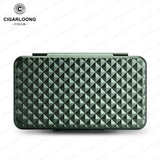 Boîte Cigares Portable Aluminium Cèdre - Cigarium™