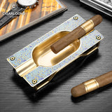 Ensemble accessoires cigare, cendrier métal grand diamètre, ciseaux lisses, briquet coupe-vent, 3 pièces Cigarloong