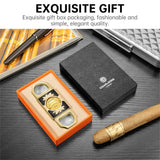 Ciseaux à Cigares en Acier Inoxydable, Grand Calibre, Double Tranchant Cigarloong