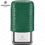 Étui à Cigares Portable, Humidor en Cuir de Vachette, Adapté 25mm de Diamètre Cigarloong