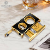 Coupe-Cigare Multifonctionnel en Acier Inoxydable, Coupe Plate et en V, Poinçon Dissimulé Cigarloong