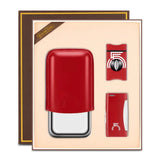 Ensemble Allume-Cigare et Coupe-Cigare en V, Écrin Cuir Voyage Cigarloong