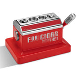 Coupe-Cigare de Bureau de Luxe, Ciseaux Inox, 4 Trous, Guillotine Boîte en Bois Cigarloong