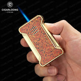 Ensemble accessoires cigare, cendrier métal grand diamètre, ciseaux lisses, briquet coupe-vent, 3 pièces Cigarloong