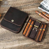 Étui Cigares Humidor Rétro Marron - Cigarium™