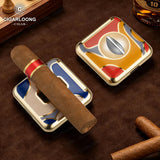 Coupe-Cigare Semi-Automatique en Forme de V, Lame Lisse, Support à Cigares Cigarloong