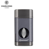 Briquet Multifonction 3 en 1, Coupe-Cigare en Métal, Triple Flamme Bleue Cigarloong