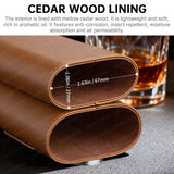 Ensemble Cigares en Cuir avec Coupe-Cigares Inox, Étui 3 Pièces Cigarloong