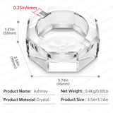 Cendrier à Cigares en Verre Transparent, Design Élégant Cigarloong