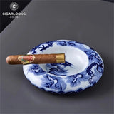 Cendrier à Cigares en Céramique, Artisanat Rétro Exquis, Base Ronde Antidérapante Cigarloong