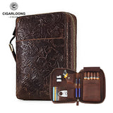 Étui à Cigares Portable Rétro Voyage, Cuir Véritable de Vachette, 5 Cigares Cigarloong