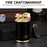 Ensemble Briquets à Cigares Coupe-Vent, Flamme Bleue Unique, Luxe Portable Cigarloong