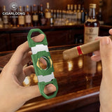 Coupe-Cigare Acier Inoxydable, Lame Lisse avec Porte-Cigarette Cigarloong