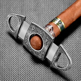 Ensemble Briquet et Cendrier à Cigares, Coupe-Vent Droit, Style Rétro Cigarloong