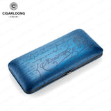 Humidor Portable en Cuir, Doublure Cèdre, 3, 4 ou 5 Places Cigarloong