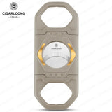 Coupe-Cigare Acier Inoxydable, Lame Lisse avec Porte-Cigarette Cigarloong