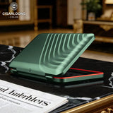 Humidor en Aluminium avec Coupe-Cigare et Briquet Intégrés Cigarloong