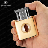 Coupe-Cigare Semi-Automatique en Forme de V, Lame Lisse, Support à Cigares Cigarloong
