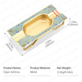 Ensemble accessoires cigare, cendrier métal grand diamètre, ciseaux lisses, briquet coupe-vent, 3 pièces Cigarloong