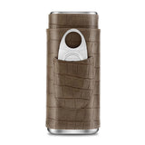 3-Pack Étui à Cigares en Cuir Portable, Support Boîte de Rangement avec Coupe-Cigare Pointu en Acier Inoxydable - Cigarium™