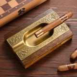 Cendrier Cigare Bois Massif Bronze - Cigarium™