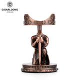 Porte-Cigare en Métal Mini Luxe, Base Antidérapante, Décoration de Bureau Cigarloong