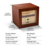 Humidificateur de Cigares Grande Capacité, Bois de Cèdre, 55 ou 115 Cigares Cigarloong