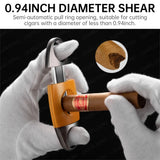 Coupe-Cigare à Coupe en V et Coupe Plate, Ciseaux Portables avec Boîte Cadeau Cigarloong