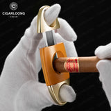 Coupe-Cigare à Coupe en V et Coupe Plate, Ciseaux Portables avec Boîte Cadeau Cigarloong