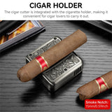 Ciseaux à Cigares Multifonctionnels 4 en 1, Forme en V, Fourchette en Diamant Cachée Cigarloong