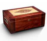 Boîte à Cigares Portable avec Hygromètre et Humidificateur, Doublure en Bois Naturel Cigarloong